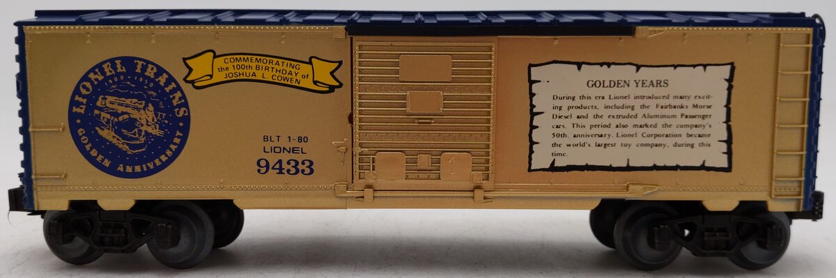 Lionel 6-9433 O Gauge Joshua Lionel Cowen Golden Years Boxcar EX/Box