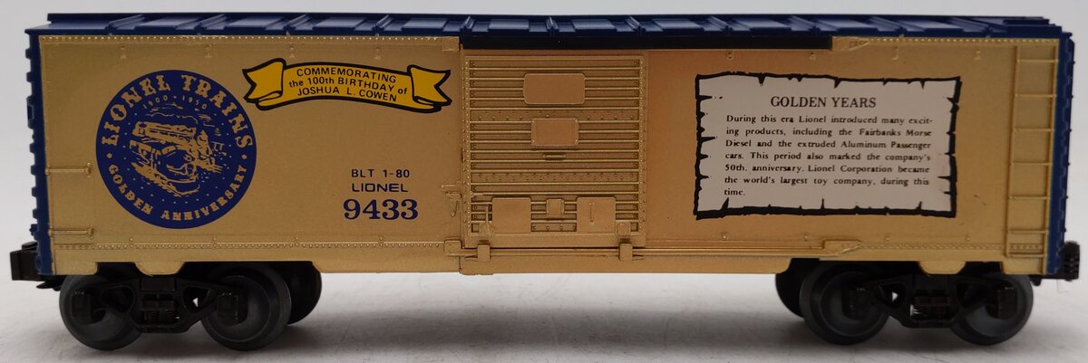 Lionel 6-9433 O Gauge Joshua Lionel Cowen Golden Years Boxcar EX/Box