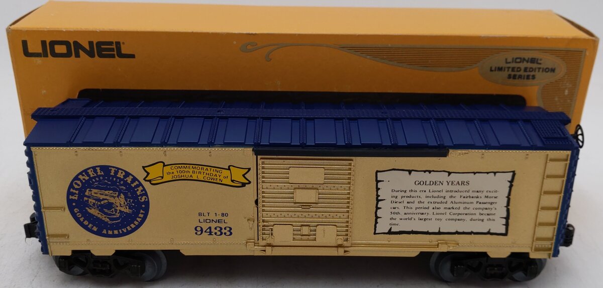 Lionel 6-9433 O Gauge Joshua Lionel Cowen Golden Years Boxcar EX/Box