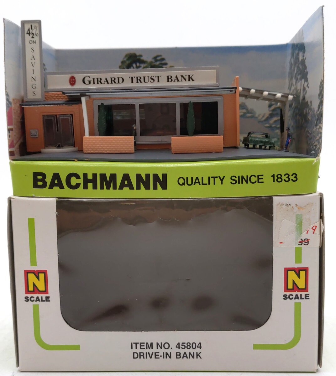 Bachmann 45804 N Plasticville Assembled Drive-In Bank LN/Box