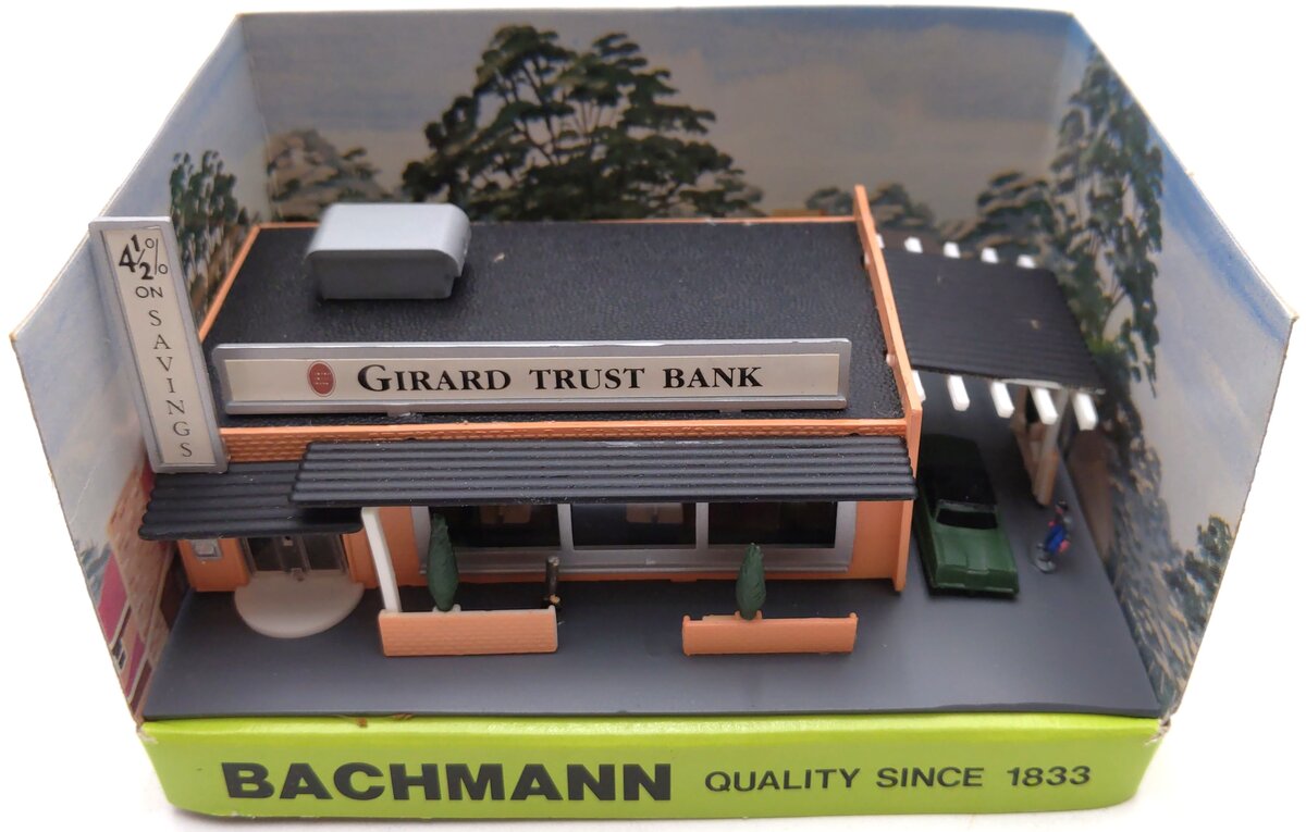 Bachmann 45804 N Plasticville Assembled Drive-In Bank LN/Box