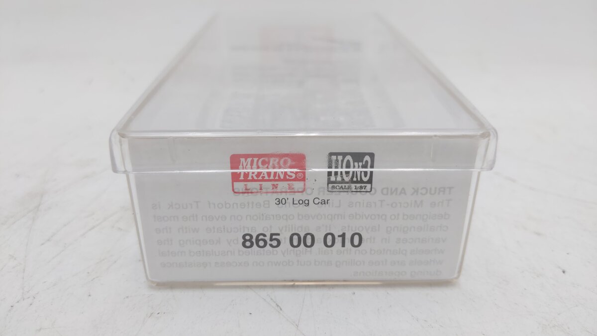 Micro-Trains 86500010 HOn3 (1:87) Scale 30' Log Car EX/Box