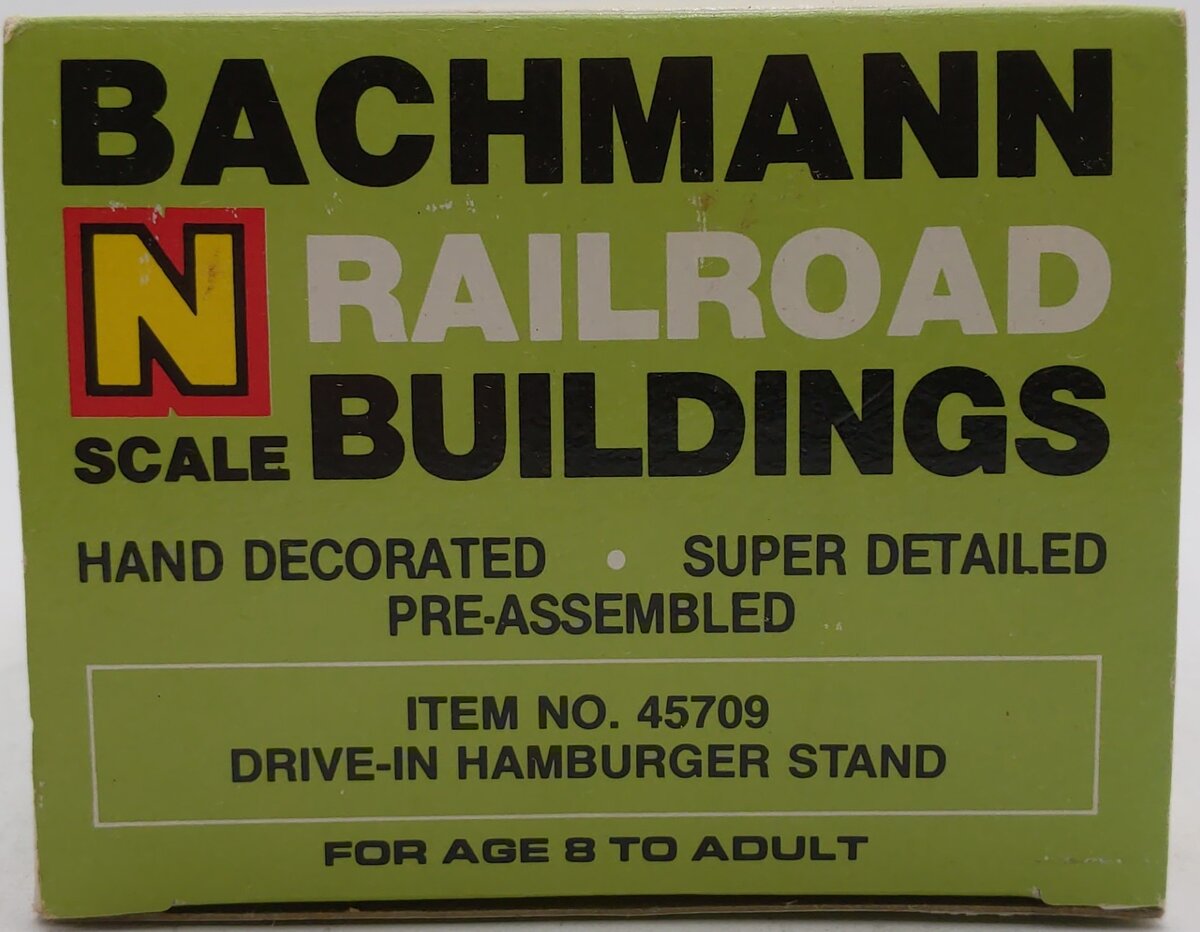 Bachmann 45709 N Plasticville Assembled Drive-In Burger Stand LN/Box