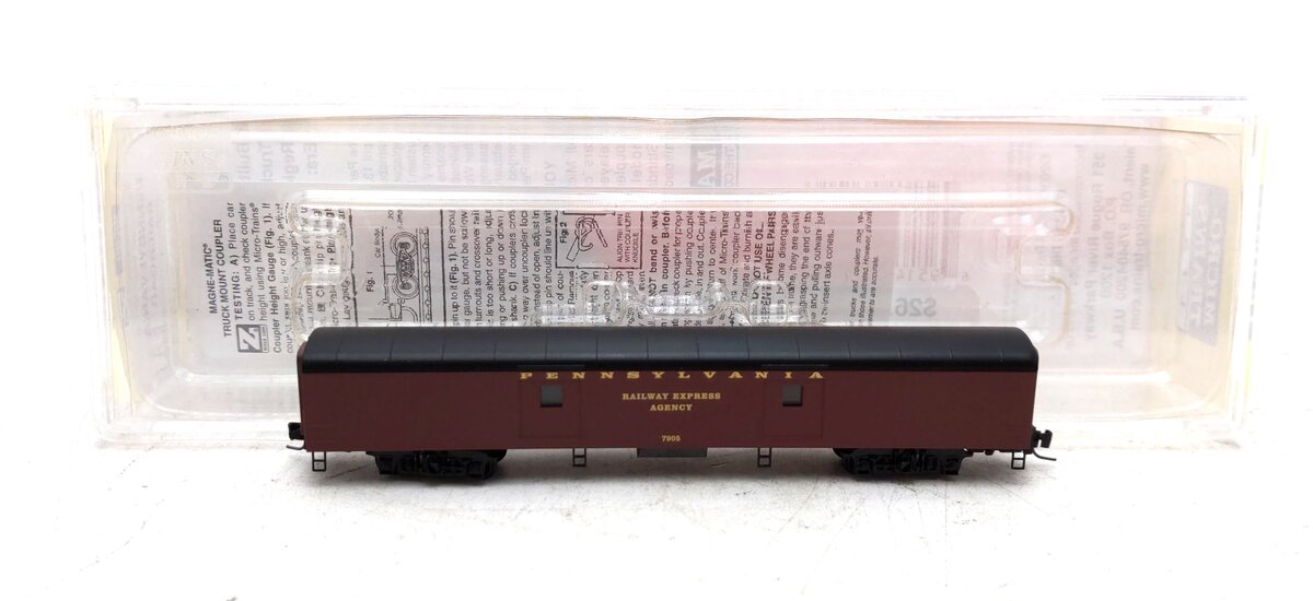 Micro-Trains 55300060 Z PRR 70' Lightweight Smoothside Baggage Car #7905 LN/Box