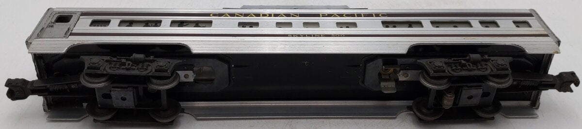 Lionel 2552 Vintage O Canadian Pacific Skyline 500 Aluminum Vista Dome Car VG