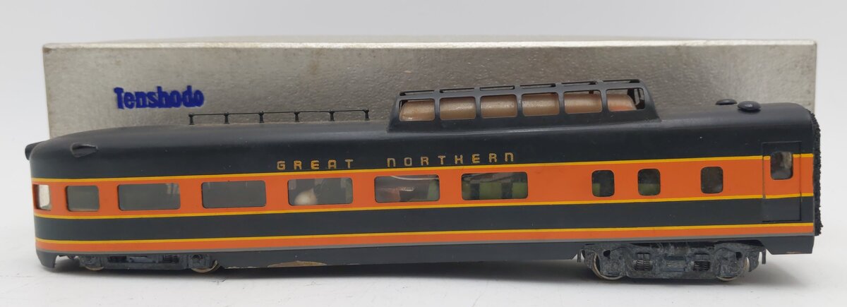 Tenshodo 430 HO Scale Brass Great Northern Vista Dome Observation Car VG/Box
