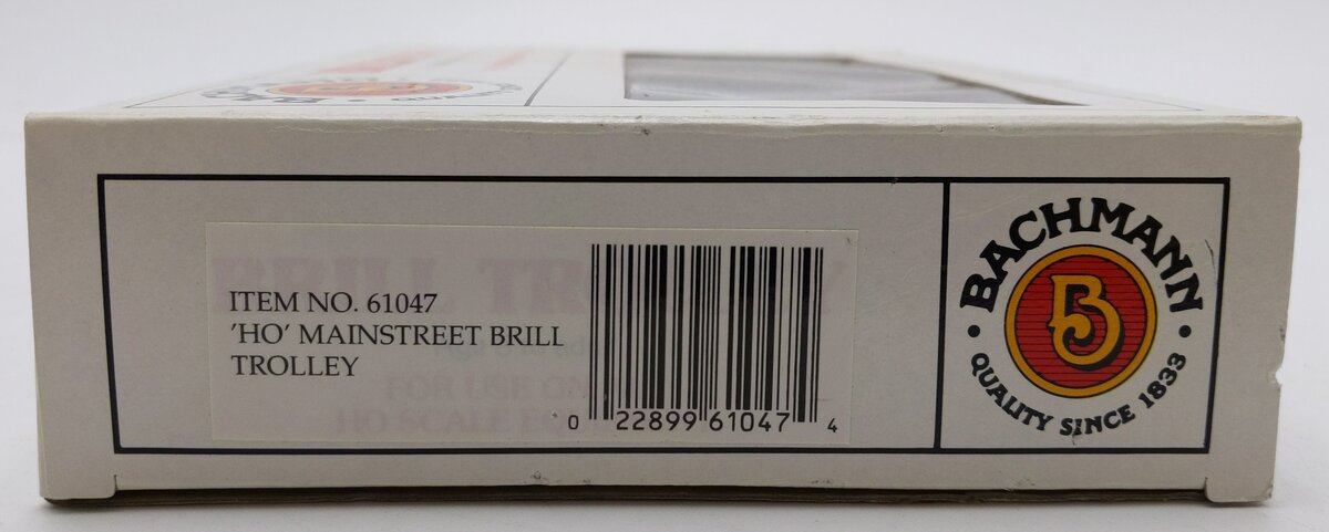 Bachmann 61047 HO Scale Main St Brill Trolley EX/Box