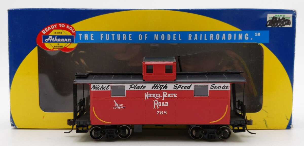 Athearn 74265 HO Scale Nickel Plate Road 2-Window Caboose #768 VG/Box