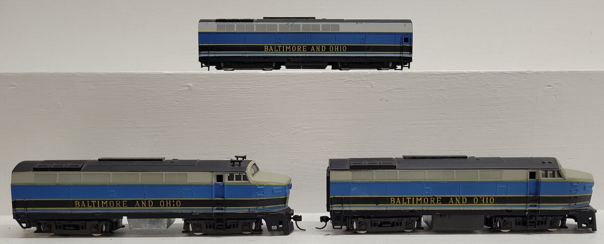 HO Scale Baltimore & Ohio ABA Locomotive Set VG
