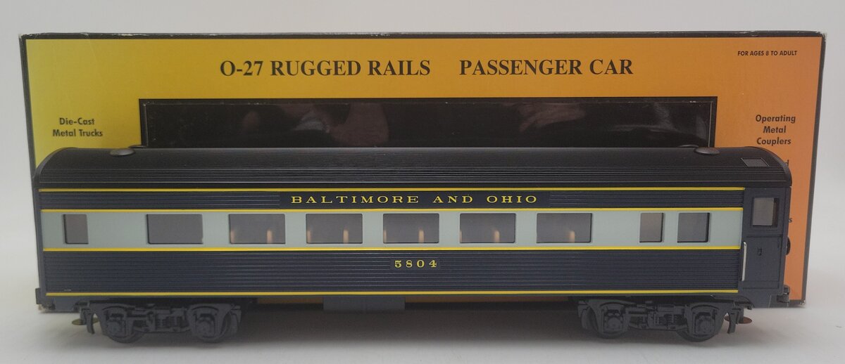 MTH 33-6014 O-27 Baltimore & Ohio Streamlined Coach Car LN/Box