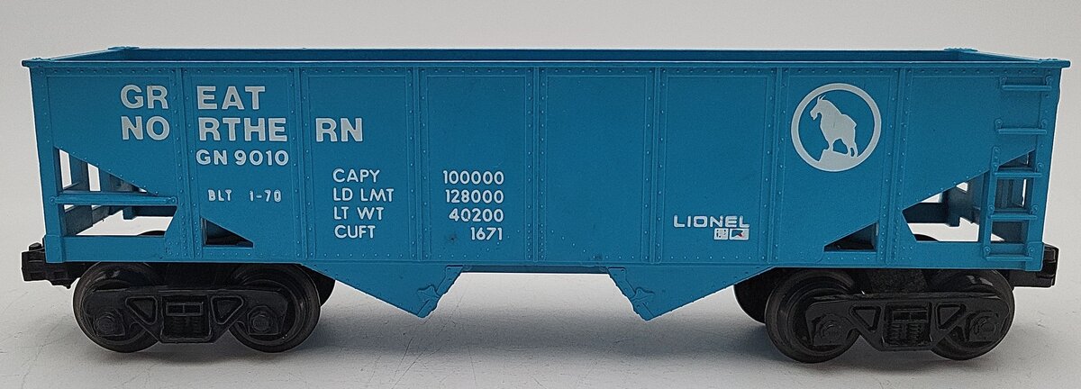 Lionel 6-9010 O Gauge Great Northern Short Blue 2-Bay Hopper VG