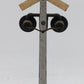 Lionel 154 O Prewar Hiawatha Orange Base Automatic Road Crossing Signal -Rare VG