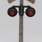 Lionel 154 O Prewar Hiawatha Orange Base Automatic Road Crossing Signal -Rare VG