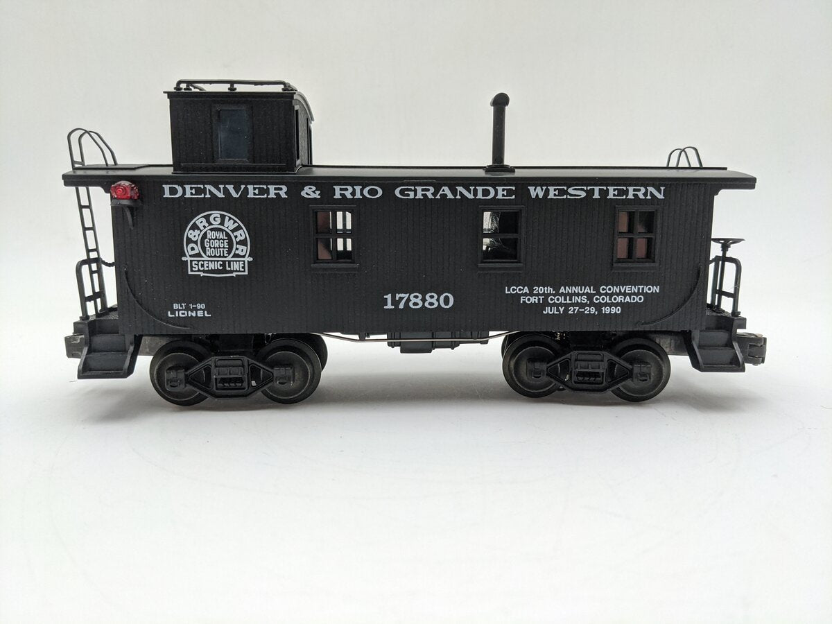 Lionel 6-17880 O Gauge LCCA 1990 Denver & Rio Grande Western Woodside Caboose EX/Box