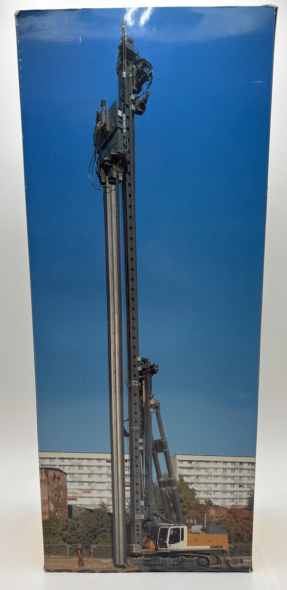 NZG 668 1:50 Liebherr LRB255 Piling & Drill Rig with Base plate and Pile Planks LN/Box
