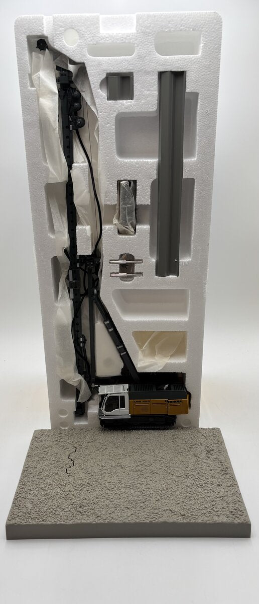 NZG 668 1:50 Liebherr LRB255 Piling & Drill Rig with Base plate and Pile Planks LN/Box