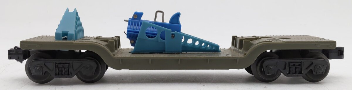 Lionel 3309 Vintage O Gauge Olive Drab Turbo Missile Launch Car -Rare VG