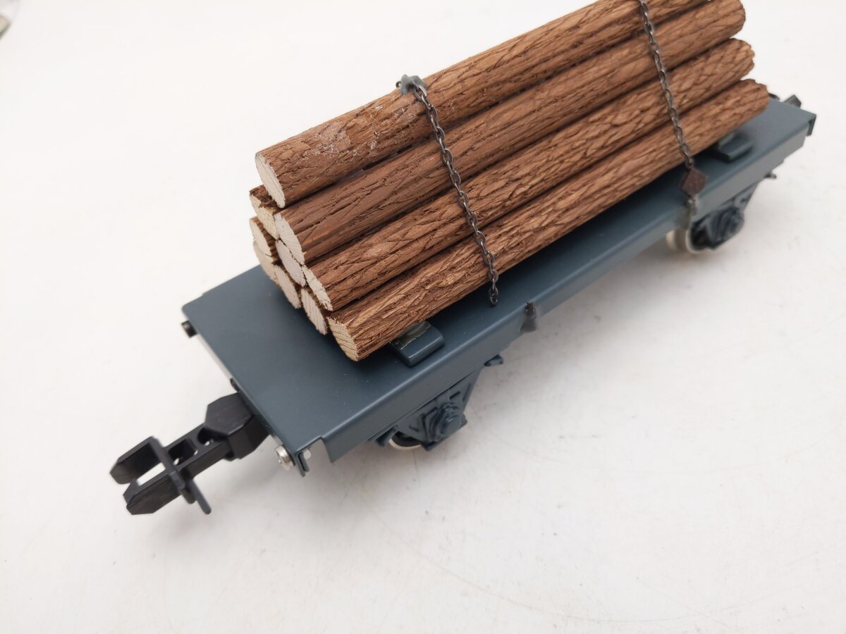 Marklin 1 Gauge Flatcar w/Log Load EX