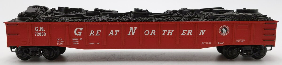 K-Line K652-1591 O Scale Great Northern Die-Cast Gondola #72839 LN