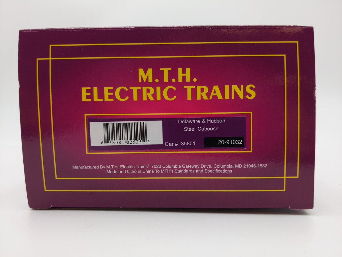 MTH 20-91032 O Gauge Delaware & Hudson Steel Caboose #35802 LN/Box