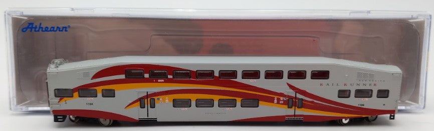 Athearn 10136 N Scale NMDOT Rail Runner Bombardier Control Car #1104 EX/Box