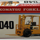 Shinsei 616 1:25 Scale Diecast KOMATSU FD40 Forklift EX/Box