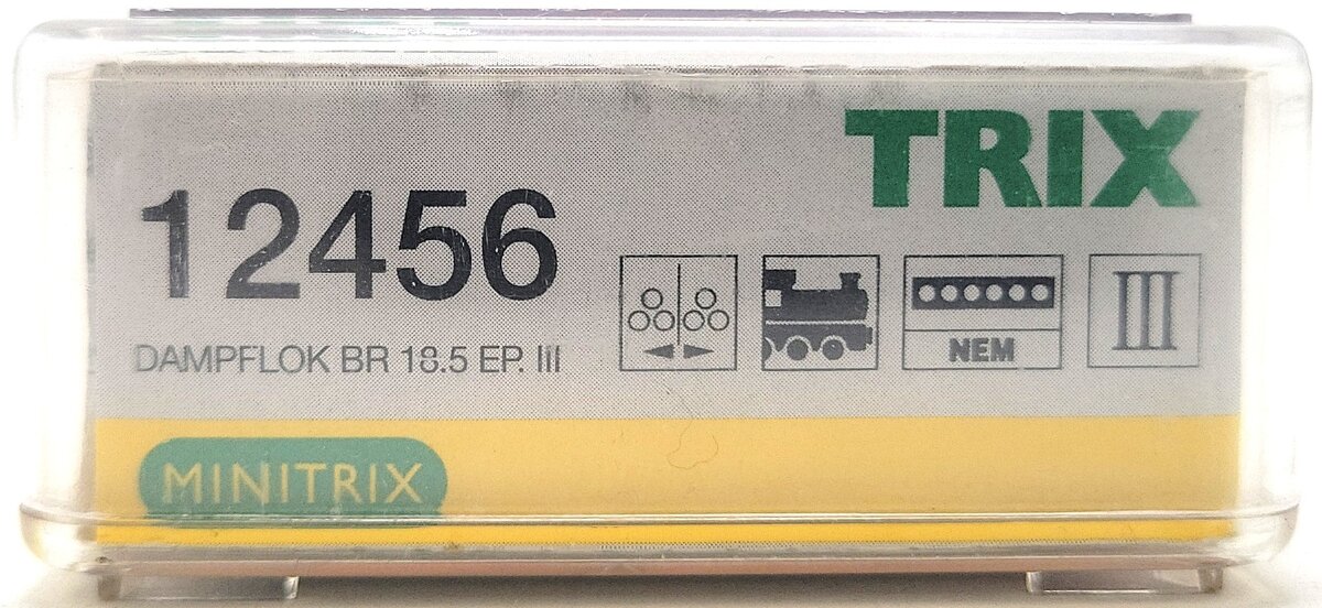 Trix 12456 N DB Class BR 18.5 (S 3/6) Steam Locomotive & Tender #18328 EX/Box