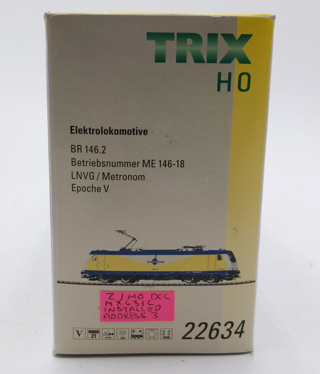 Trix 22634HO Scale Metronom Cl 146.2 Elctrc Locomotive LN/Box