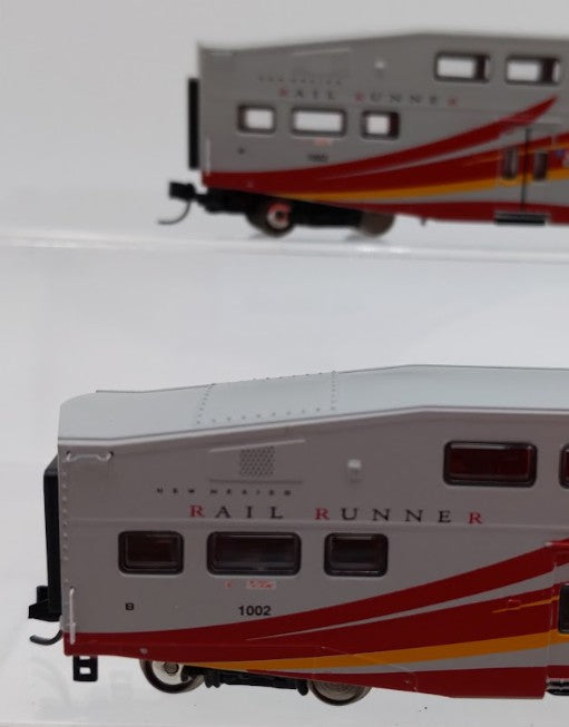 Athearn 10170 N Scale Rail Runner Bombardier Coaches & Cab Car 3 Pack EX/Box