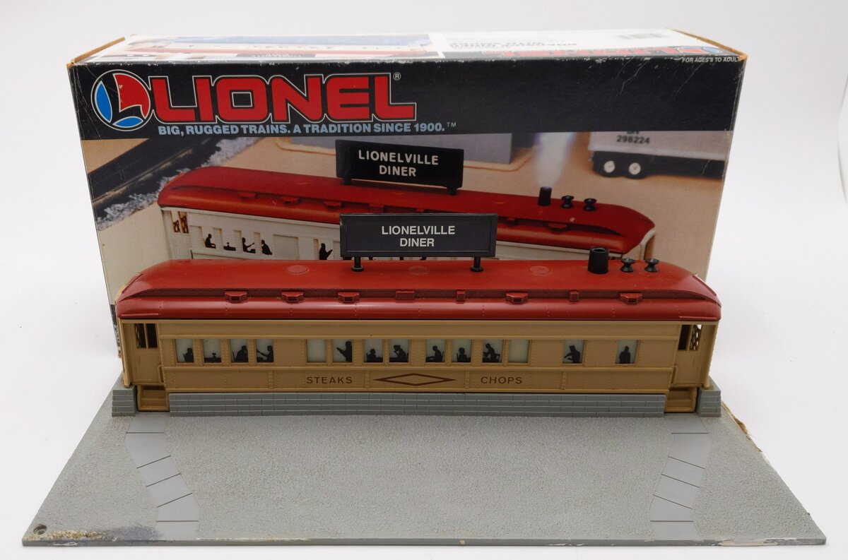 Lionel 6-12722 O Gauge Illuminated Roadside Diner w/Smoke Stack VG/Box