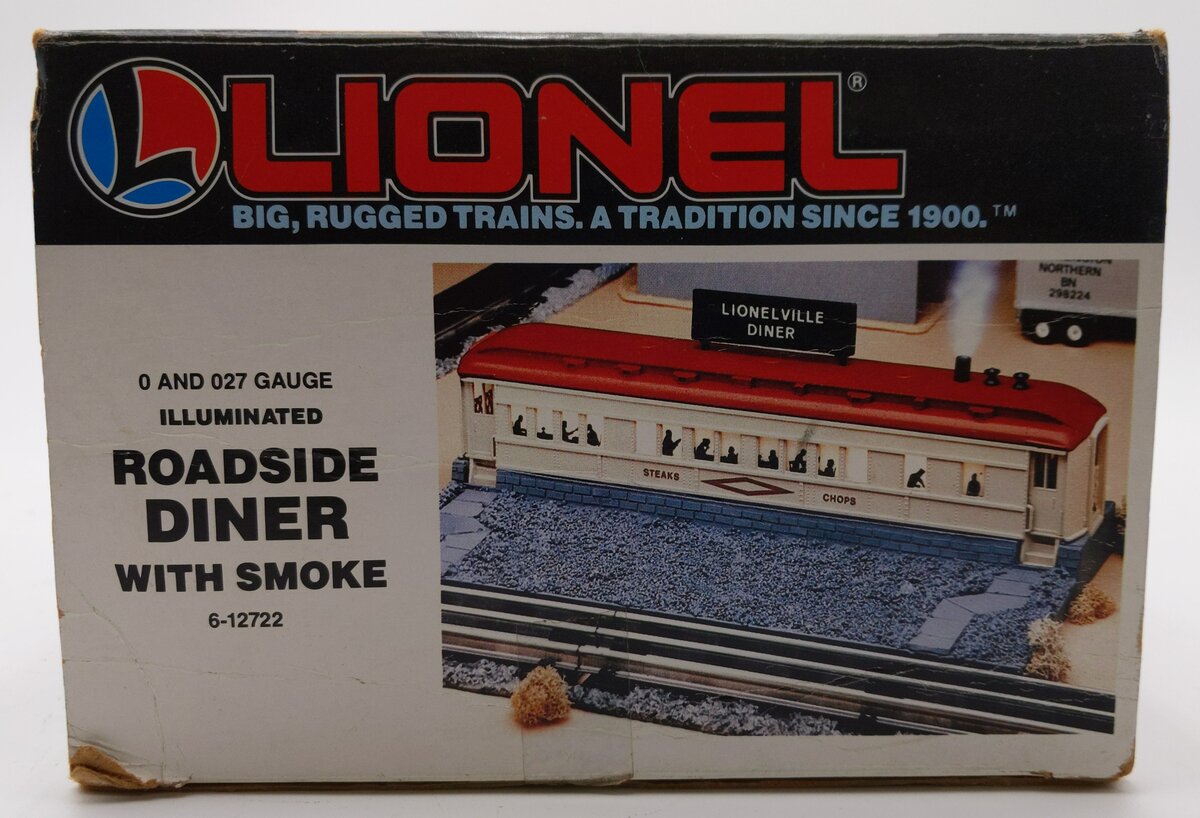 Lionel 6-12722 O Gauge Illuminated Roadside Diner w/Smoke Stack VG/Box