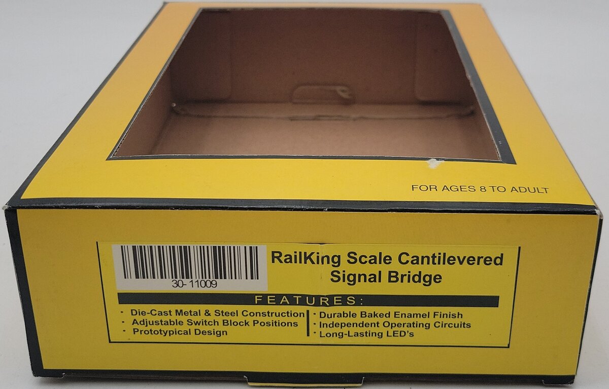MTH 30-11009 O Scale RailKing Cantilevered Signal Bridge EX/Box