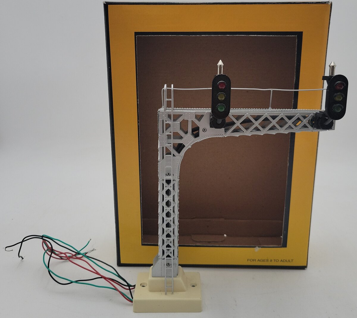 MTH 30-11009 O Scale RailKing Cantilevered Signal Bridge EX/Box