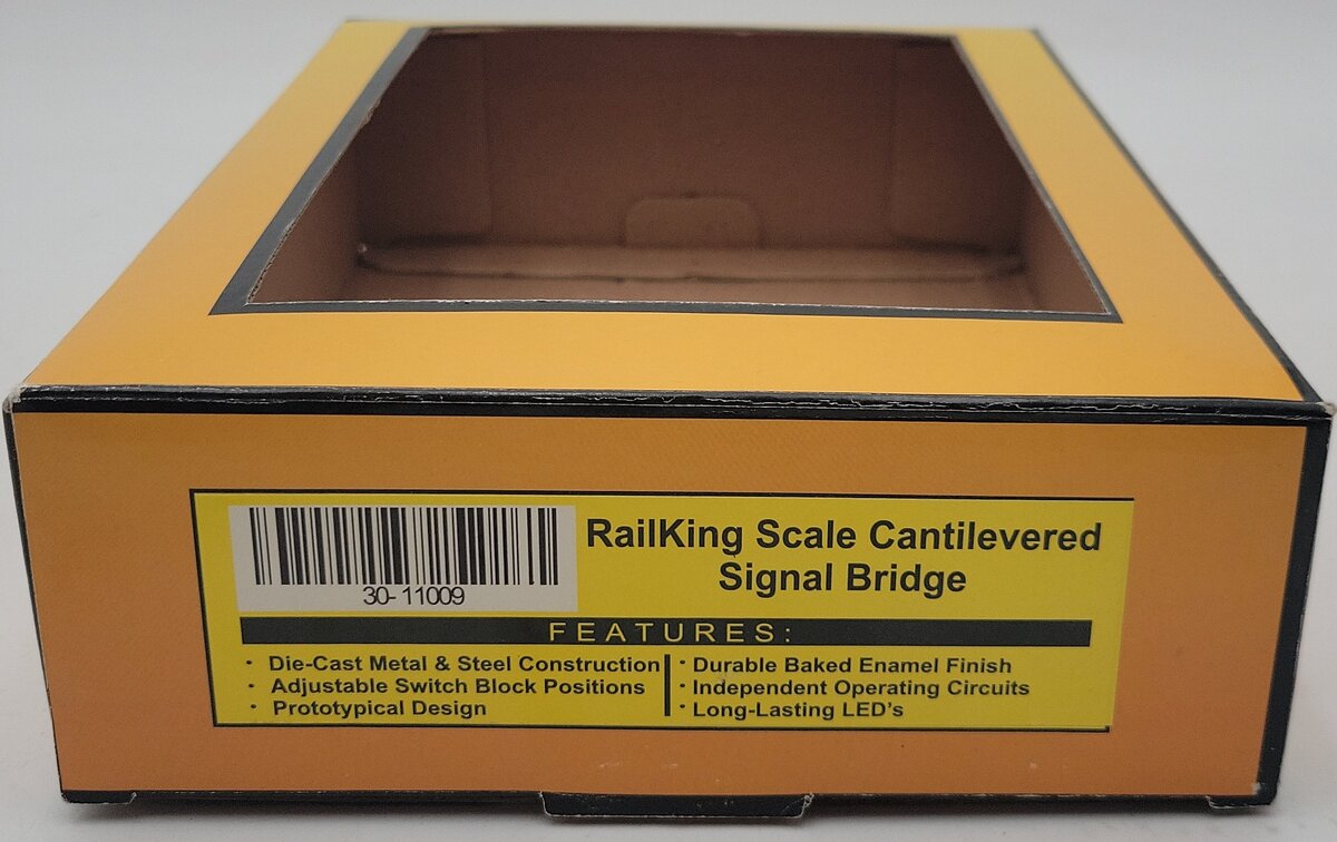 MTH 30-11009 O Scale RailKing Cantilevered Signal Bridge EX/Box