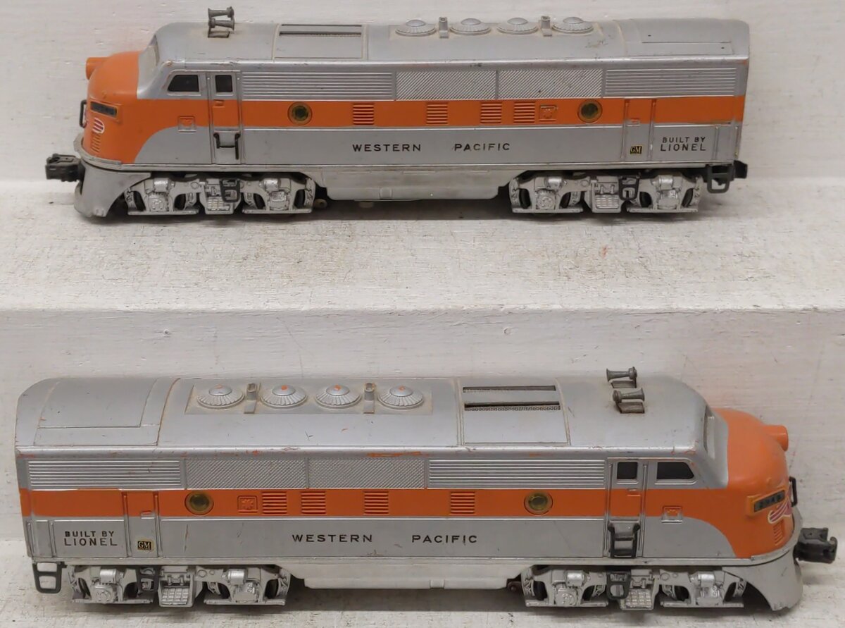Lionel 2345 Vintage O Western Pacific F3 AA Diesel Locomotive Set VG