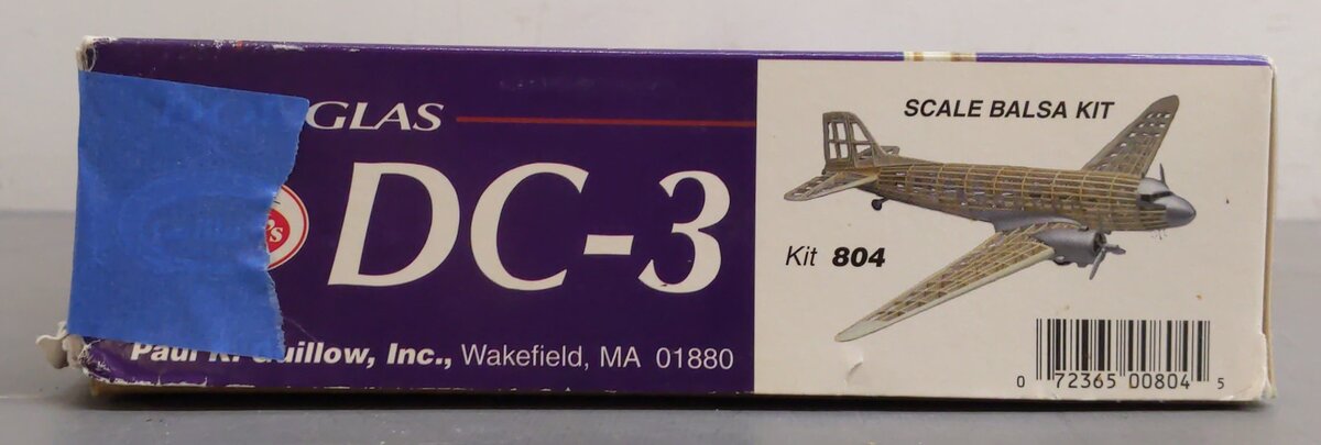 Guillows 804 1:32 Douglas DC-3 Civilian 35-1/2" Wingspan Aircraft Plane Kit EX/Box