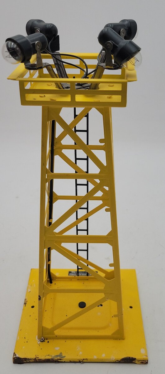 Lionel 6-14155 O Yellow Floodlight Tower #395 VG/Box