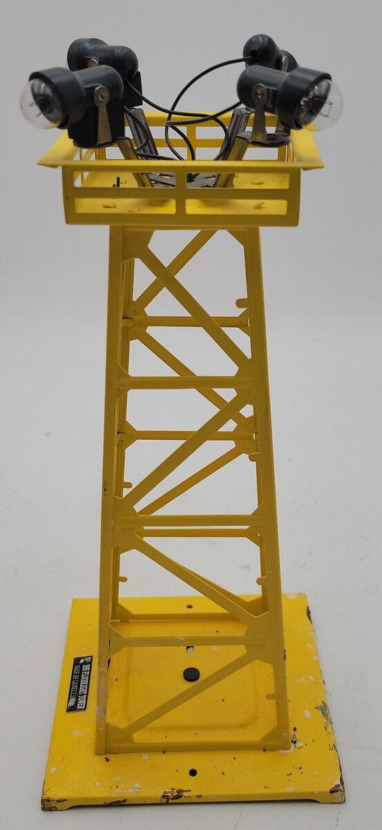 Lionel 6-14155 O Yellow Floodlight Tower #395 VG/Box