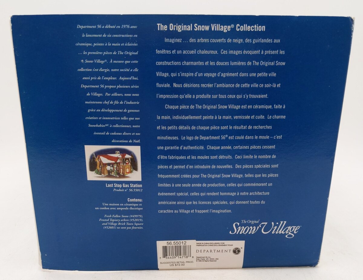 Dept 56 56.55012 The Original Snow Village - Last Stop Gas Station EX/Box