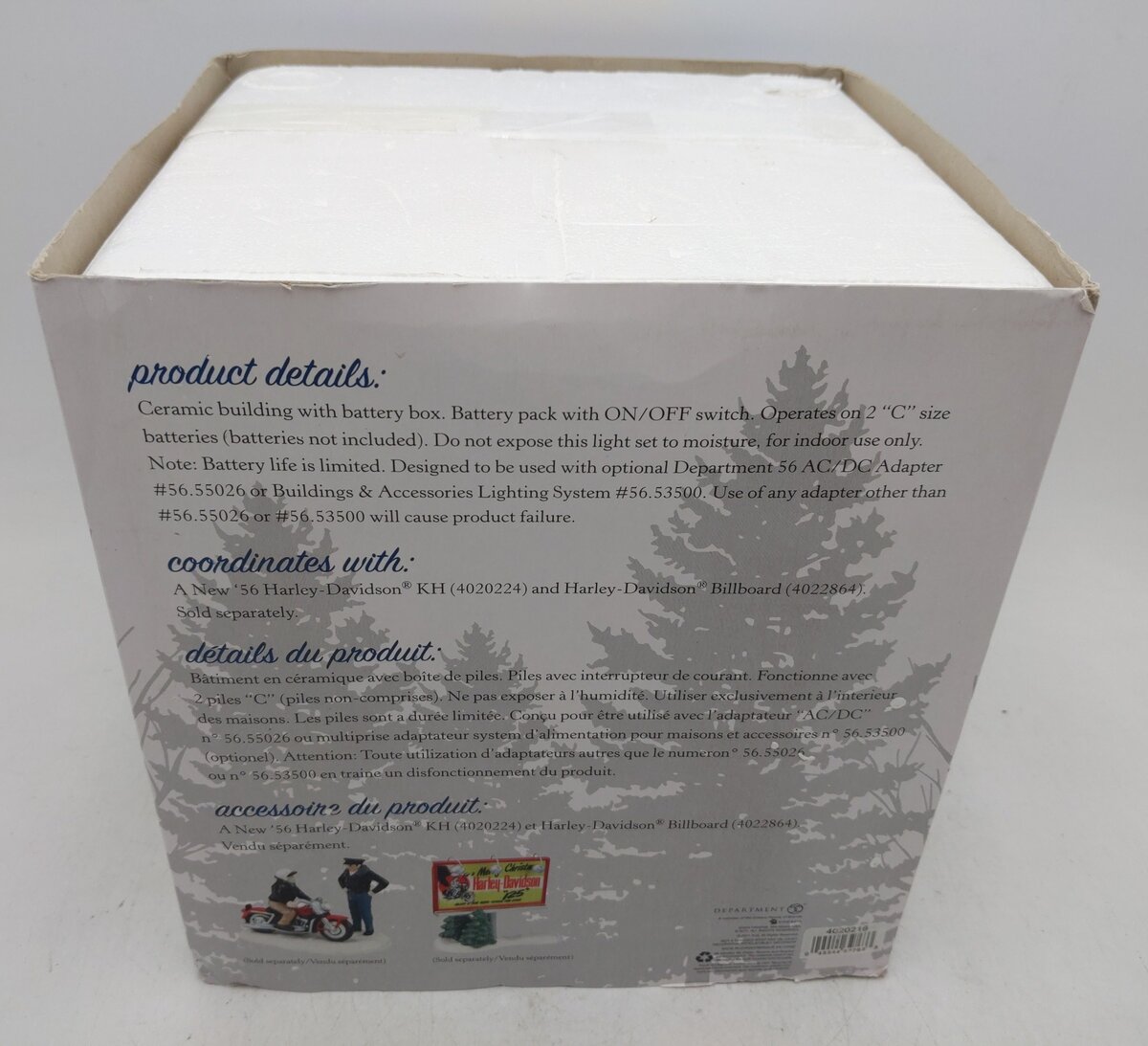 Dept 56 4020216 Harley-Davidson Snow Village EX/Box