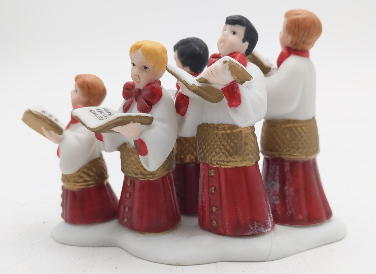 Department 56 58892 "Choir Boys All In A Row" Ceramic Figurine EX