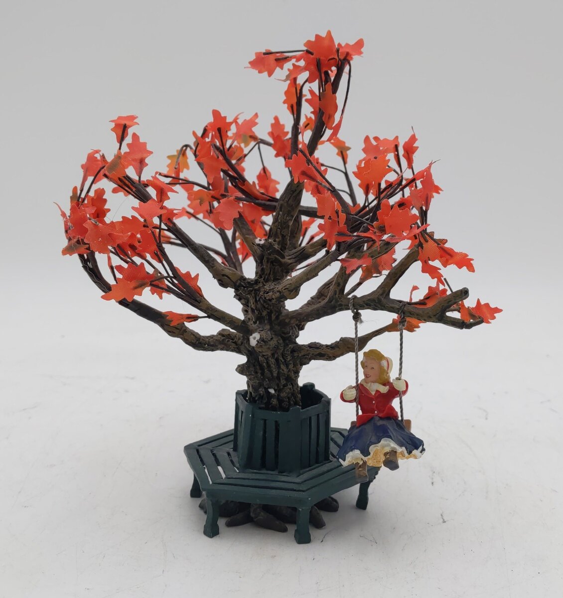 Dept 56 52769 Village Accessories "Swinging Under the Old Oak Tree" Ceramic Sce. EX/Box