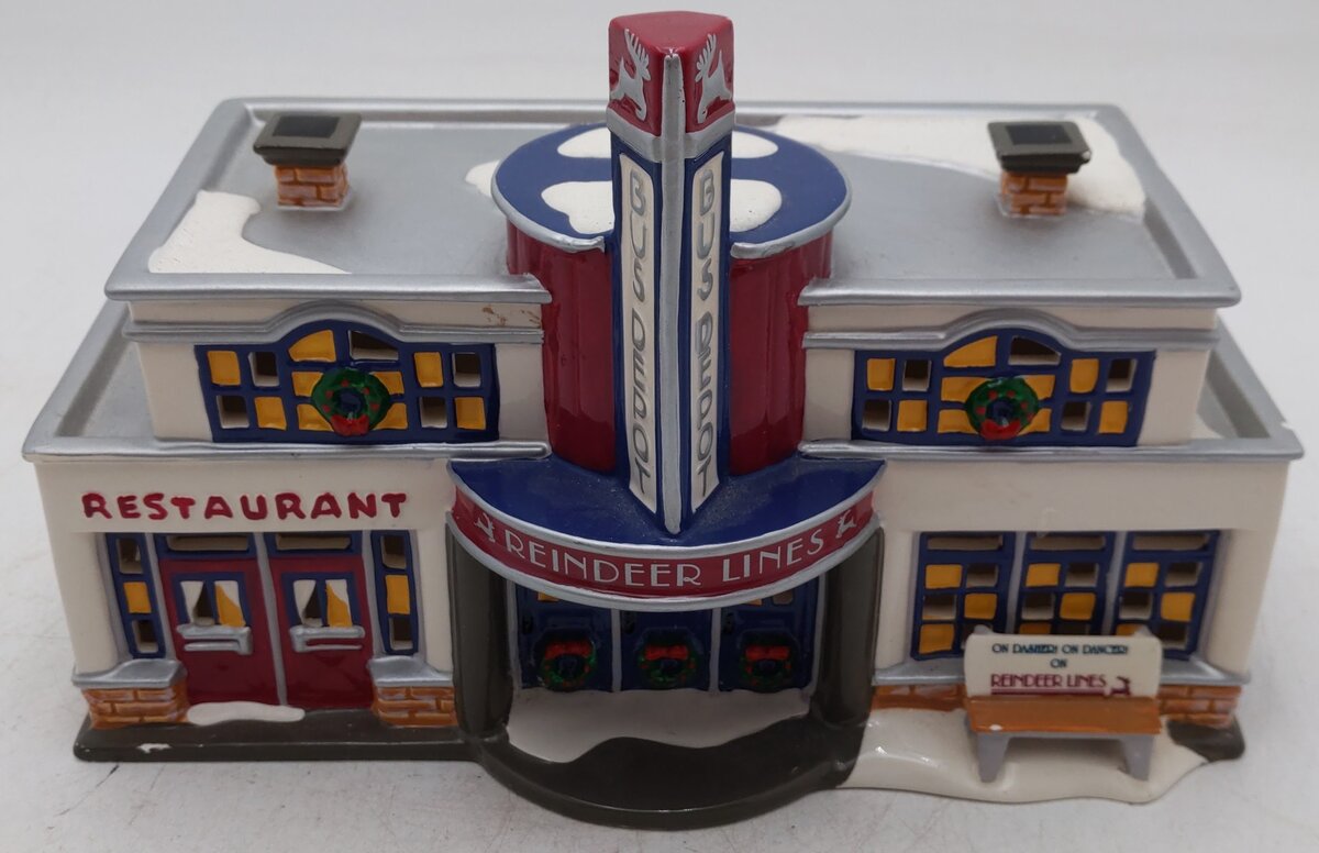 Dept 56 54874 Reindeer Bus Depot EX