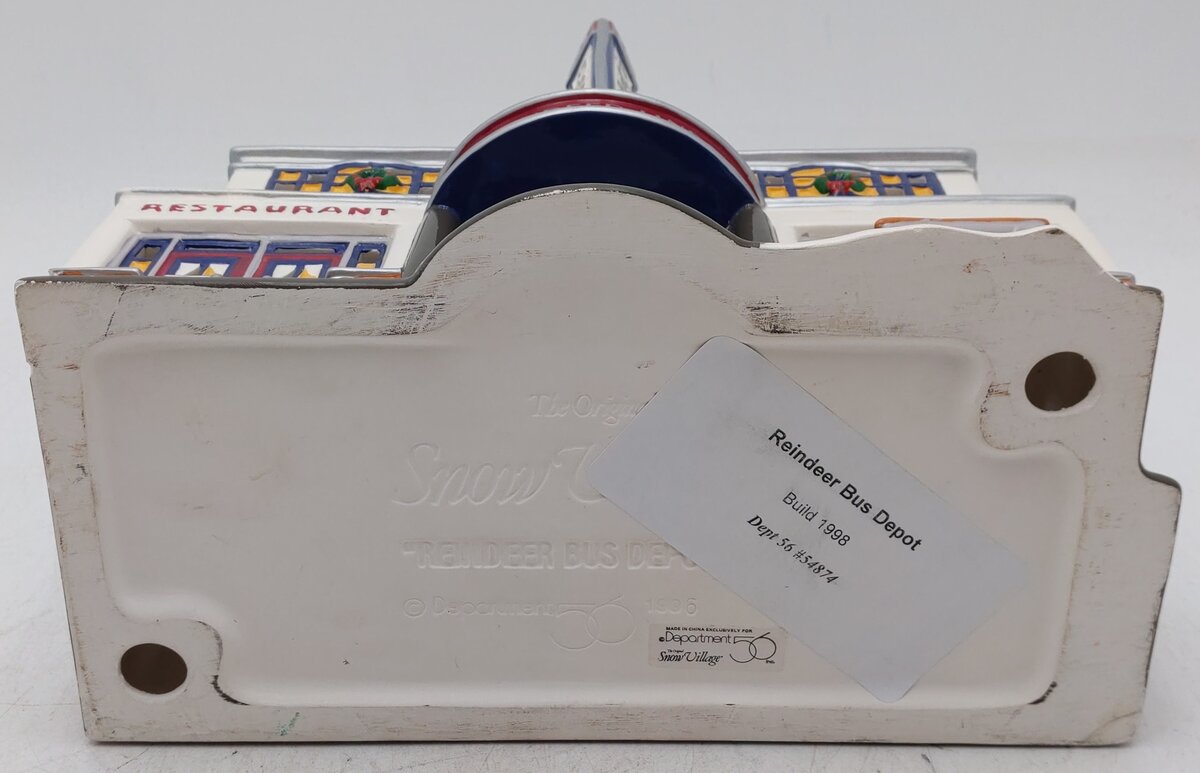 Dept 56 54874 Reindeer Bus Depot EX