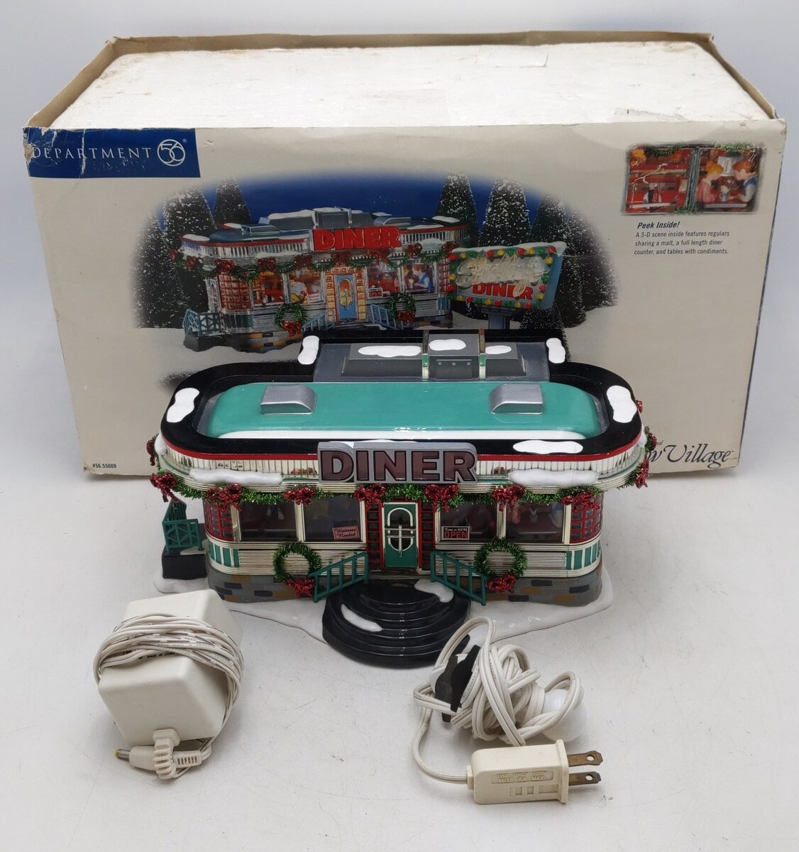Dept 56 55008 O Scale Original Snow Village Shelly's Diner EX/Box