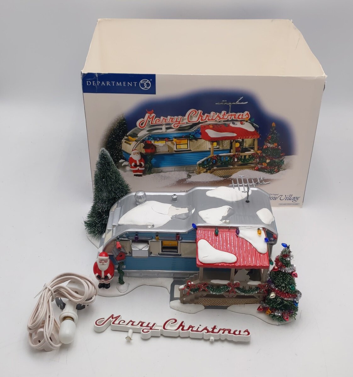 Dept 56 55335 Ceramic "Original Snow Village Collection" Lot 56, Christmas Court VG/Box