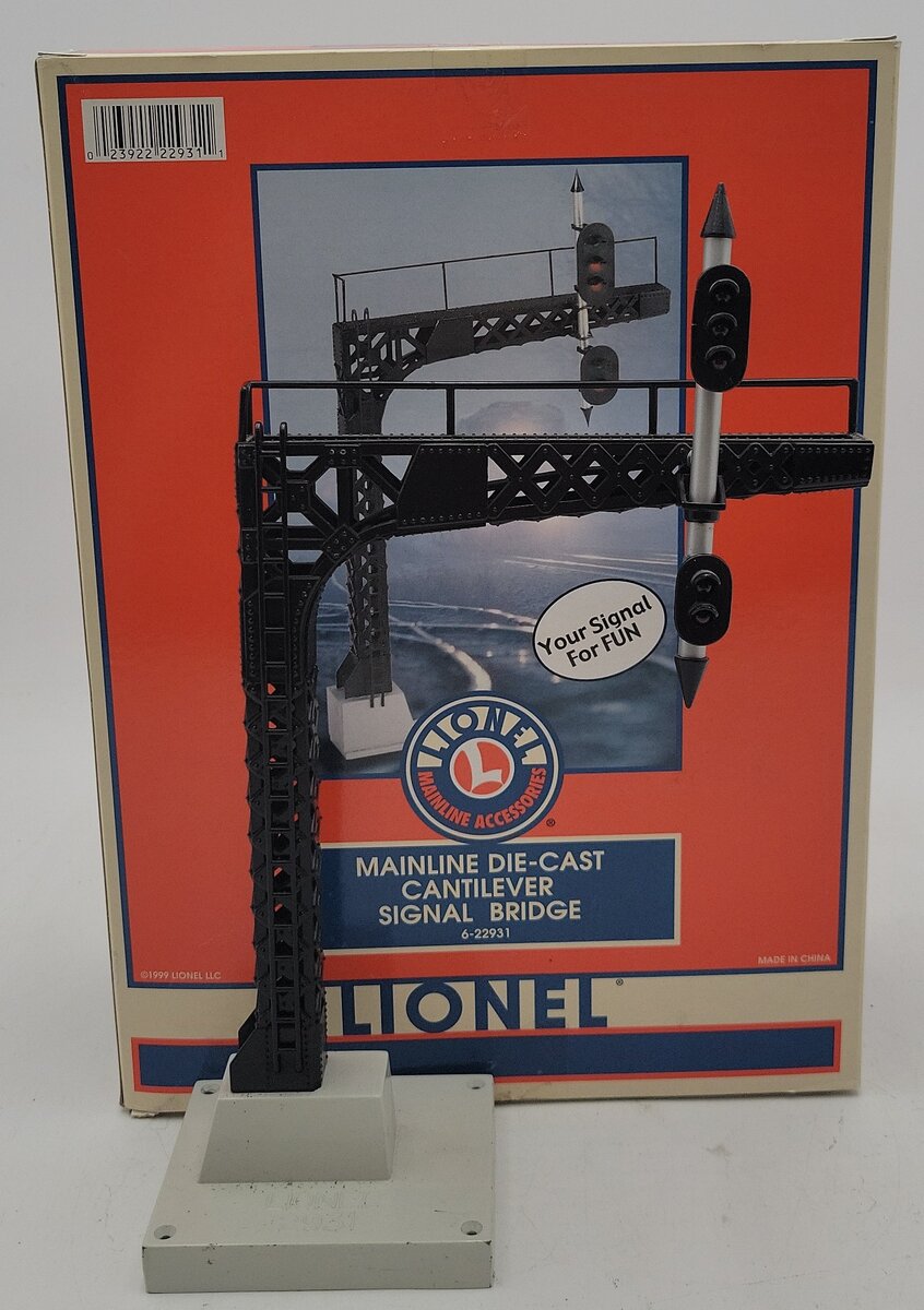 Lionel 6-22931 O Gauge Diecast Cantilever Signal Bridge EX/Box