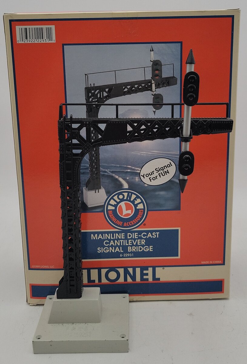 Lionel 6-22931 O Gauge Die-Cast Cantilever Signal Bridge EX/Box