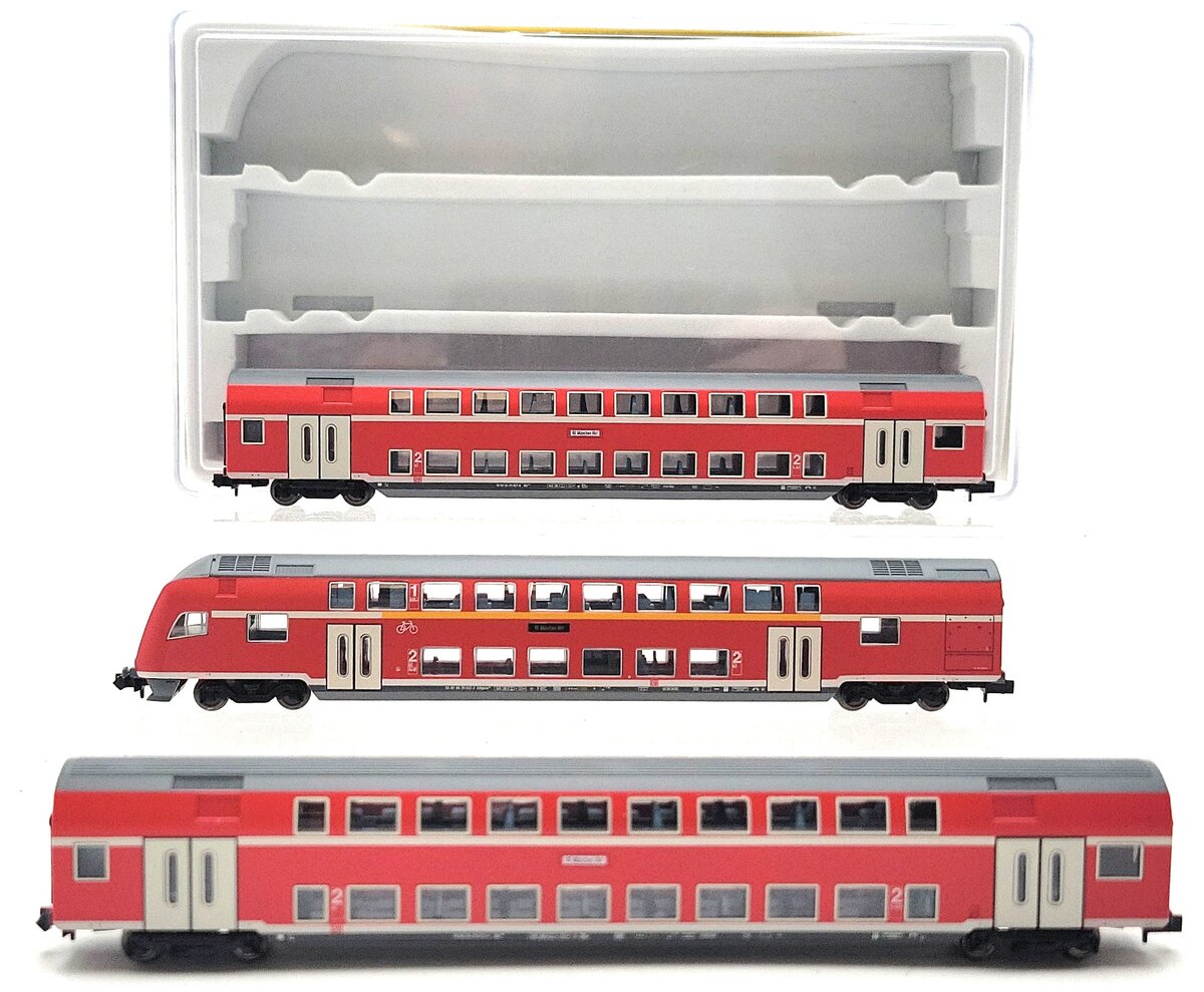 Trix 15864 N Scale DB Bi-Level Three Car Passenger Set [3] LN/Box