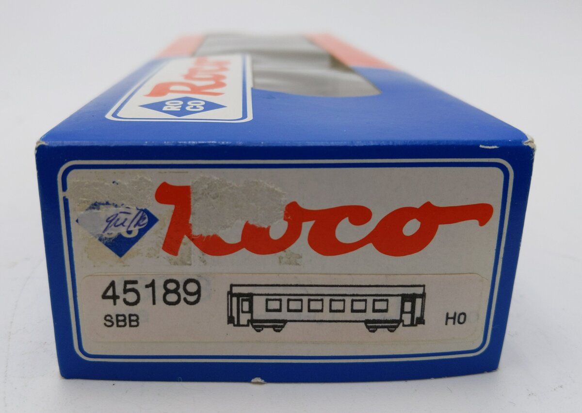 Roco 45189 HO SBB/Swiss Federal Railways EW-11 Baggage Coach w/ Bicycle Logo LN/Box